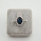 Bague 53 Bague en or blanc 18k, diamants et saphir 58 Facettes #4335