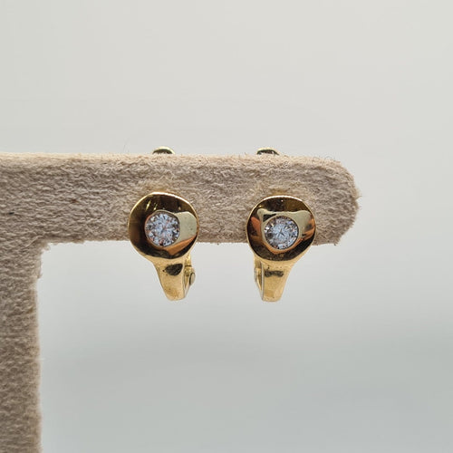 Boucles d'oreilles Boucles d’oreilles en or jaune 18k et zircon 58 Facettes #4339