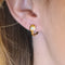 Boucles d'oreilles Boucles d’oreilles en or jaune 18k et zircon 58 Facettes #4339