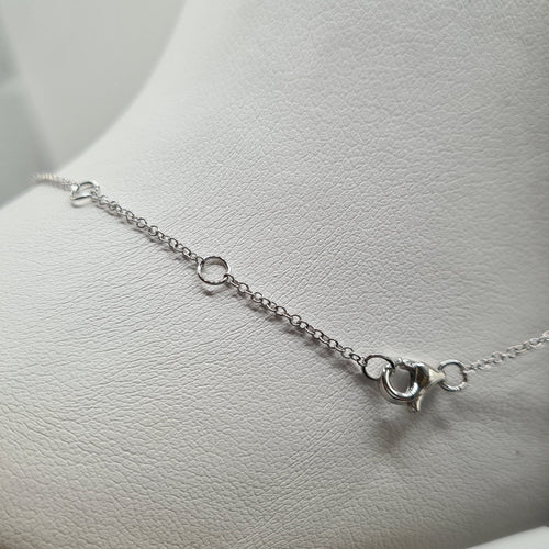 Collier Collier flamme à chaîne en or blanc 18 carats 58 Facettes #4380