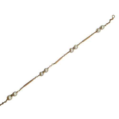 Bracelet Bracelet en or jaune 18k avec perle de culture 58 Facettes #4443