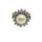 Bague 50 Bague en or blanc 18k avec perle et diamant 58 Facettes #4448