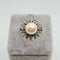 Bague 50 Bague en or blanc 18k avec perle et diamant 58 Facettes #4448