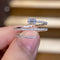 Bague 53 Teide - Bague en or blanc 18k, diamant taille émeraude 58 Facettes GBR1062WG_20261022