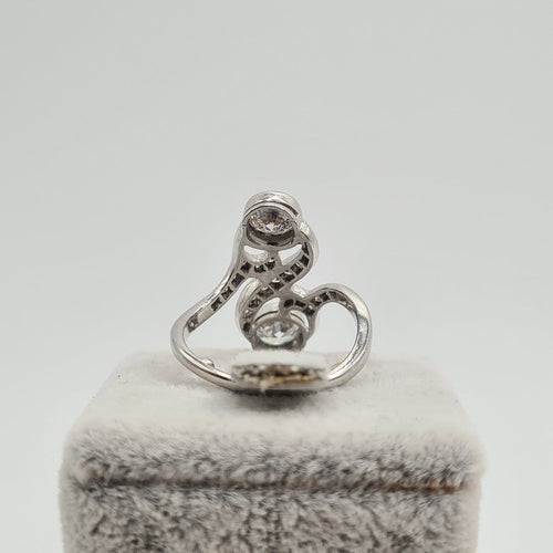 Bague 51.5 Bague en or blanc 18k avec diamants 58 Facettes #4460
