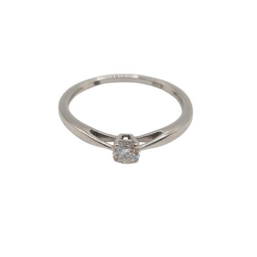 Bague 54 Solitaire - Bague en or blanc 18k 58 Facettes #4464