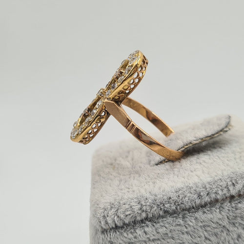 Bague 54 Bague en or rose 18k avec diamants 58 Facettes #4471