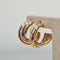 Boucles d'oreilles Créoles en or jaune et blanc 58 Facettes #4476