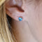 Boucles d'oreilles Boucles d’oreilles en or blanc 18k avec topazes 58 Facettes #4477