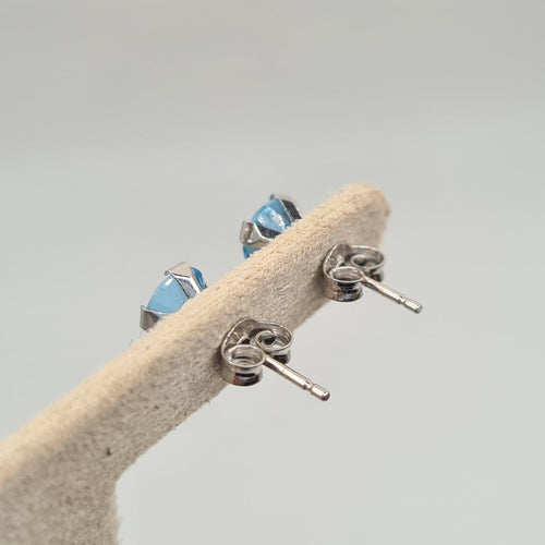 Boucles d'oreilles Boucles d’oreilles en or blanc 18k avec topazes 58 Facettes #4477