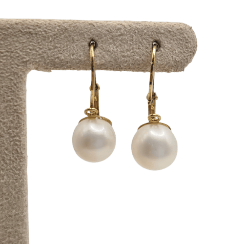 Boucles d'oreilles Boucles d’oreilles en or jaune 18k avec perles 58 Facettes #4478
