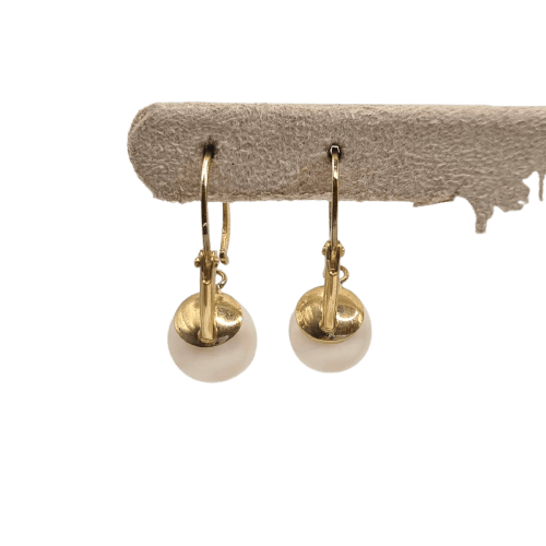 Boucles d'oreilles Boucles d’oreilles en or jaune 18k avec perles 58 Facettes #4478