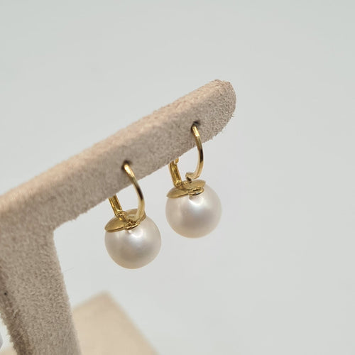 Boucles d'oreilles Boucles d’oreilles en or jaune 18k avec perles 58 Facettes #4478