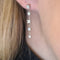 Boucles d’oreilles en or blanc 18k avec diamants naturels 58 Facettes #4484
