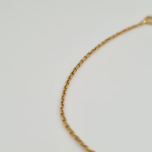 Bracelet Bracelet chaîne en or jaune 18k avec améthyste 58 Facettes #4486