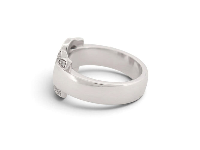 Bague 52 Cartier - Bague Double C en or blanc 18k, diamants 0,15 ct, taille 52 58 Facettes 277589