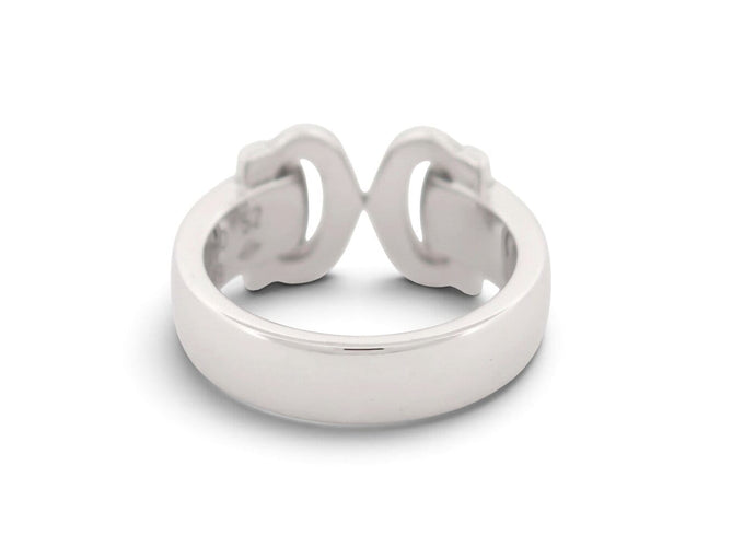 Bague 52 Cartier - Bague Double C en or blanc 18k, diamants 0,15 ct, taille 52 58 Facettes 277589