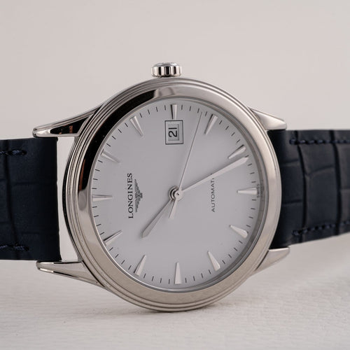 Montre Longines Flagship - Montre automatique en acier, réf. L4.974.4 58 Facettes TOT-12007