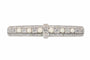 Broche Broche barrette en platine, diamants et perles, vers 1950, d’influence Art déco 58 Facettes 26289-0042