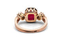 Bague 49 Art nouveau - Bague en or jaune 18 carats, grenat et perles 58 Facettes 24186