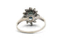 Bague 57 Bague des années 70 en or blanc 18 carats, saphir et diamants taille 8/8 58 Facettes 24173