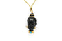 Pendentif Pendentif des années 70 en or jaune 18 carats, ébène et turquoise 58 Facettes 24142