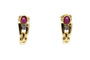 Boucles d'oreilles Boucles d’oreilles en or jaune 18 carats, rubis et diamants taille brillant (env. 0,10 ct) 58 Facettes 24172