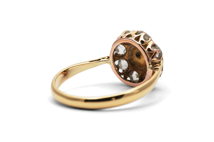 Bague 57 Bague Art déco en or jaune 18 carats, perle et diamants taille rose 58 Facettes 24187