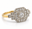 Bague 62 Bague Art déco en or jaune 18 carats, platine et diamants 58 Facettes Ug