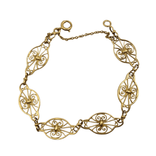 Bracelet Bracelet chaîne en or jaune 18k 58 Facettes #4488