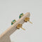 Boucles d'oreilles Boucles d’oreilles en or jaune 18k avec émeraude 58 Facettes #4511