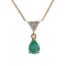 Collier Collier chaîne en or jaune 18 carats avec diamant et émeraude 58 Facettes #4528