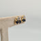Boucles d'oreilles Boucles d’oreilles en or jaune 18k avec diamant naturel et saphir 58 Facettes #4530