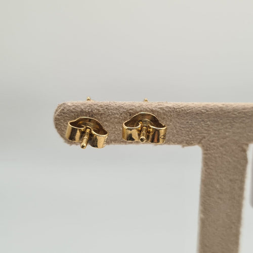 Boucles d'oreilles Boucles d’oreilles en or jaune 18k avec diamant naturel et saphir 58 Facettes #4530