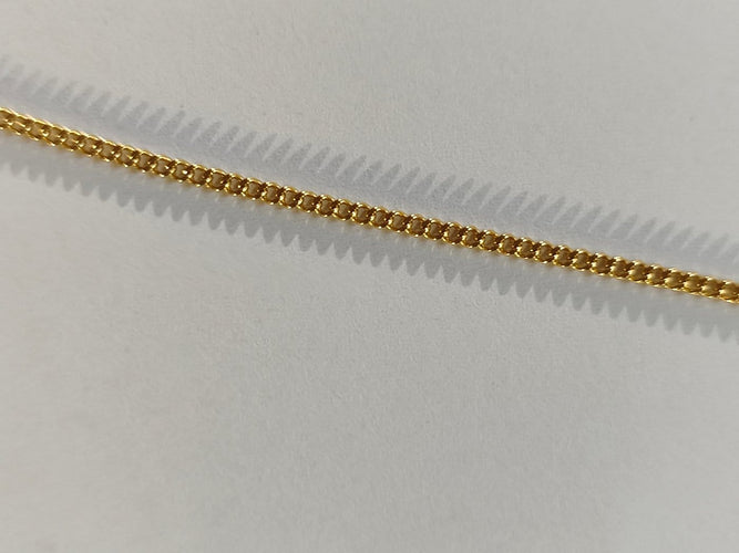 Collier Chaîne en or jaune 750 à maille gourmette 58 Facettes 01371