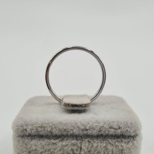 Bague 54 Bague - Alliance en or blanc 18 carats 58 Facettes #4552
