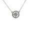 Collier Collier en or blanc 18 carats avec diamant taille brillant 58 Facettes #4566