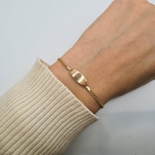 Bracelet Gourmette en or jaune 18 carats 58 Facettes #4584