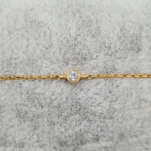 Bracelet Bracelet en or jaune 18k avec diamant 58 Facettes #4769