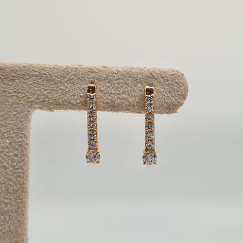 Boucles d'oreilles Boucles d’oreilles en or jaune 18k avec diamant naturel 58 Facettes #4803