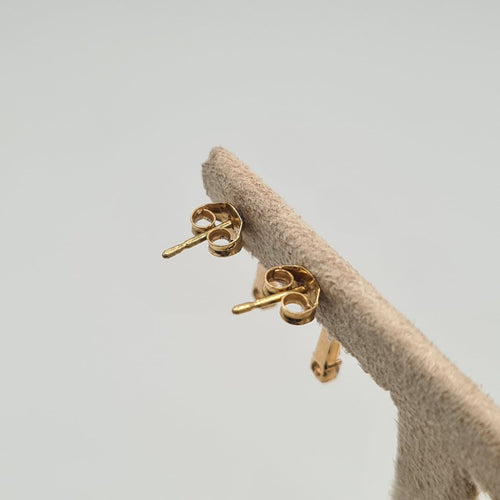 Boucles d'oreilles Boucles d’oreilles en or jaune 18k avec diamant naturel 58 Facettes #4803
