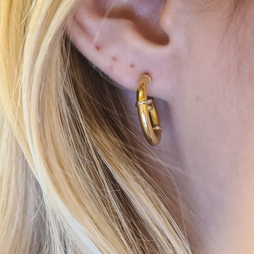 Boucles d'oreilles Créoles en or jaune 18k 58 Facettes #4806