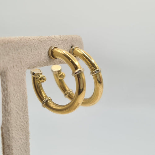 Boucles d'oreilles Créoles en or jaune 18k 58 Facettes #4806
