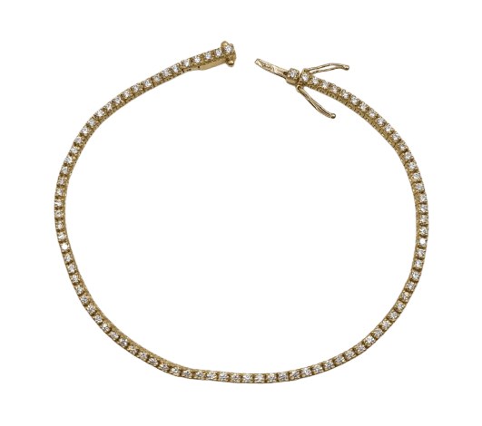 Bracelet Bracelet rivière de diamants en or jaune 18 carats 58 Facettes #4809