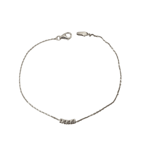 Bracelet Bracelet en or blanc 18 carats serti de diamants naturels 58 Facettes #4812
