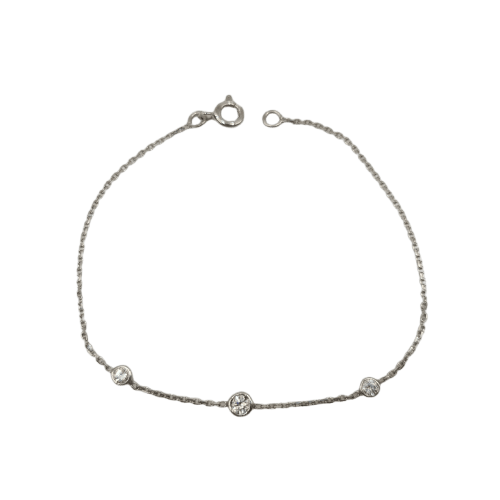 Bracelet Bracelet chaîne en or blanc 18k 58 Facettes #4842