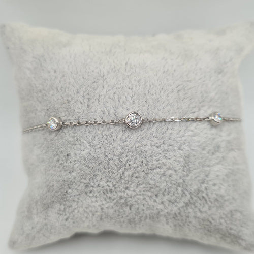 Bracelet Bracelet chaîne en or blanc 18k 58 Facettes #4842