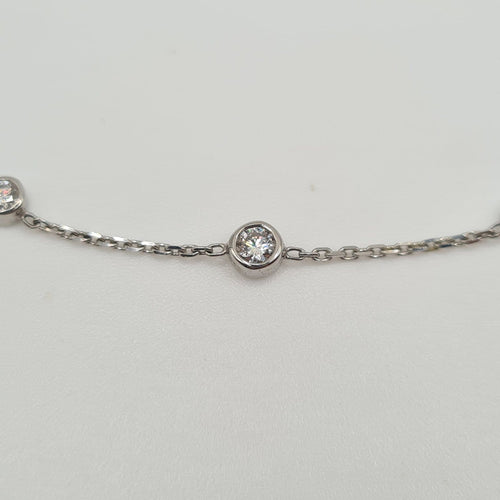 Bracelet Bracelet chaîne en or blanc 18k 58 Facettes #4842