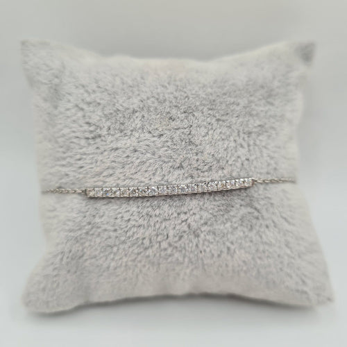 Bracelet Bracelet en or blanc 18 carats serti de diamants naturels 58 Facettes #4843