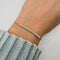 Bracelet Bracelet en or blanc 18 carats serti de diamants naturels 58 Facettes #4843